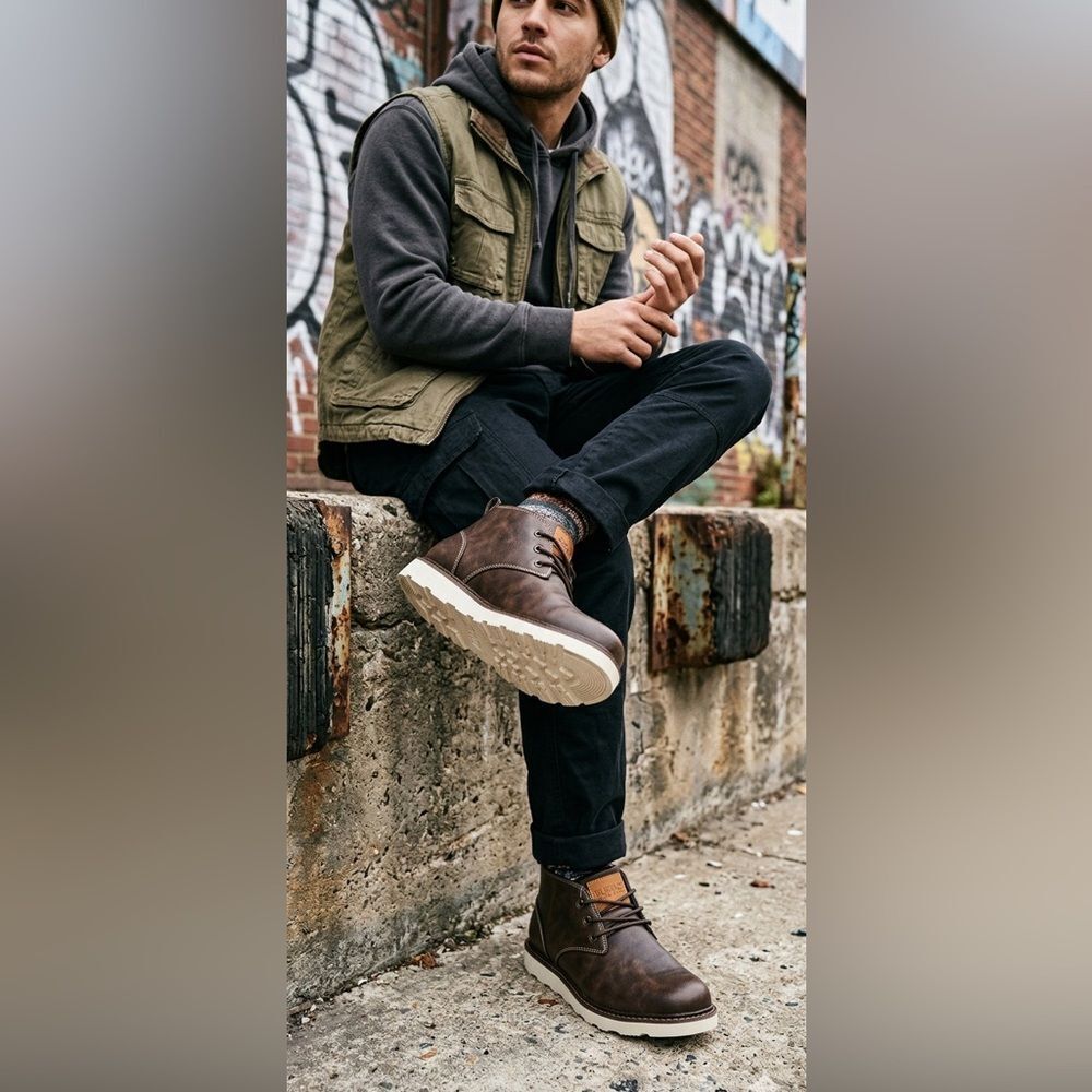 Buffalo David Bitton Metcalf Brown Chukka Boots Men’s Size 10 M NWT with Box